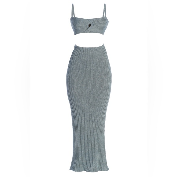 JLUXLABEL Dresses & Skirts - JLUXLABEL Ribbed Knit Maxi Pencil Skirt Set